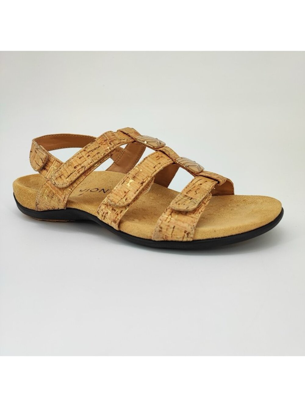 Vionic Amber Women's Size 8 Sandals Cork Beige Orthotic Strappy TVW1275